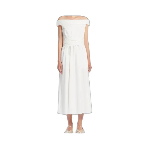 Off-The-Shoulder Poplin Dress