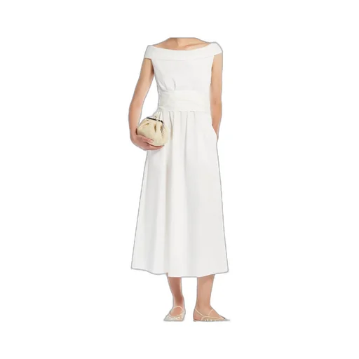 Off-The-Shoulder Poplin Dress