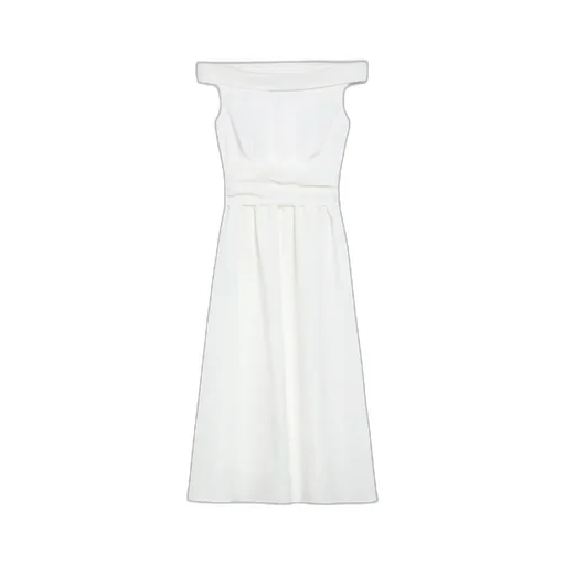 Off-The-Shoulder Poplin Dress