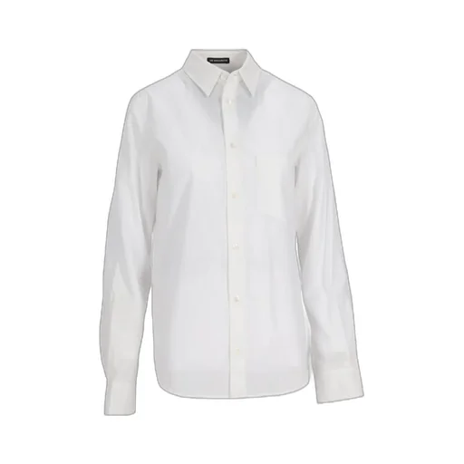Ann Demeulemeester Long-Sleeved Curved Hem Shirt