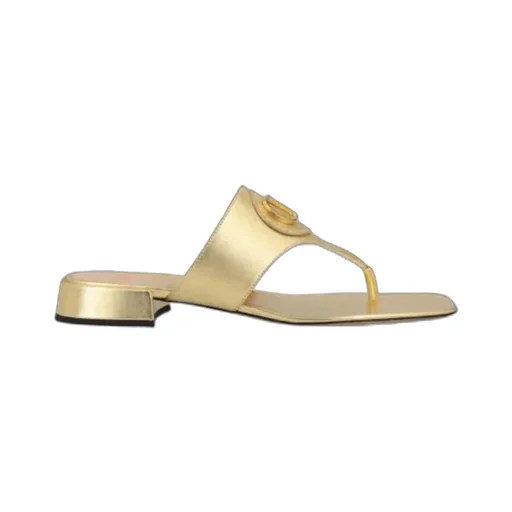 Valentino Vlogo Plaque Thong Sandals