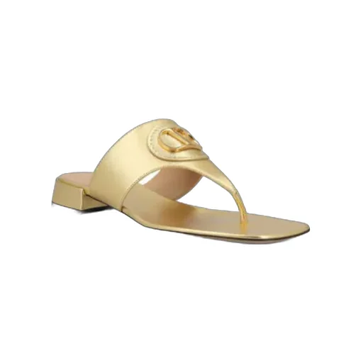Valentino Vlogo Plaque Thong Sandals