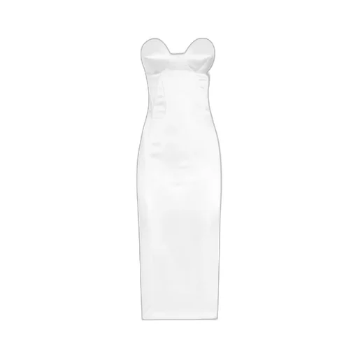 Dolce & Gabbana Corset Detailed Strapless Satin Dress