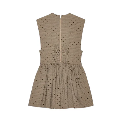 Brown Flock Suiting Corset Mini Dress