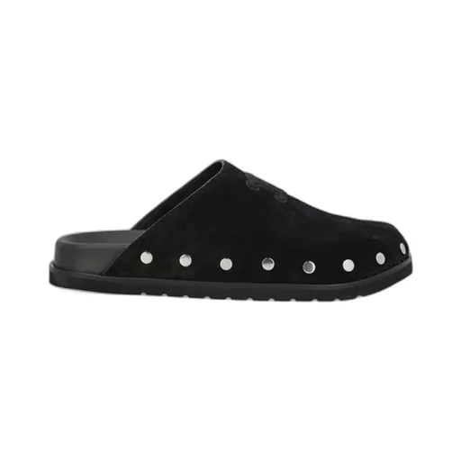 Celine Pitea Triomphe Mule In Suede Calfskin