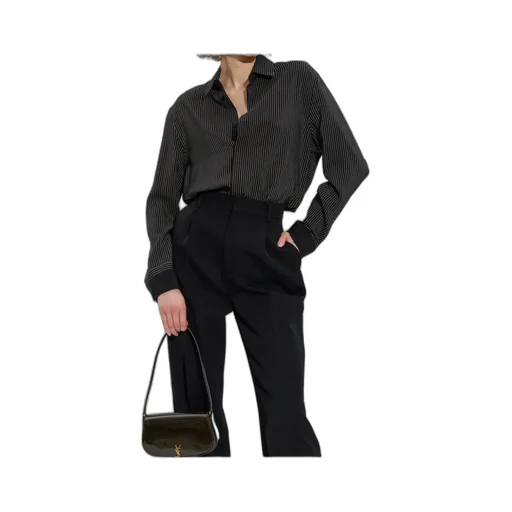 Saint Laurent Striped Button-Up Shirt