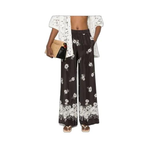 P.A.R.O.S.H. Floral Wide-Leg Pants