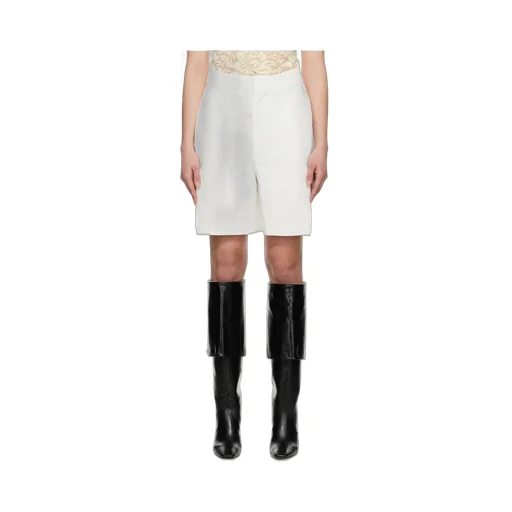 Victoria Beckham Fold Detailed Straight Leg Shorts