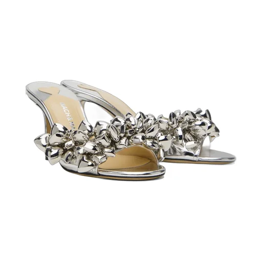 Puffy Heart Mirror Leather Sandals