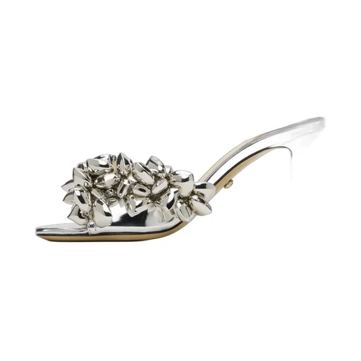 Puffy Heart Mirror Leather Sandals