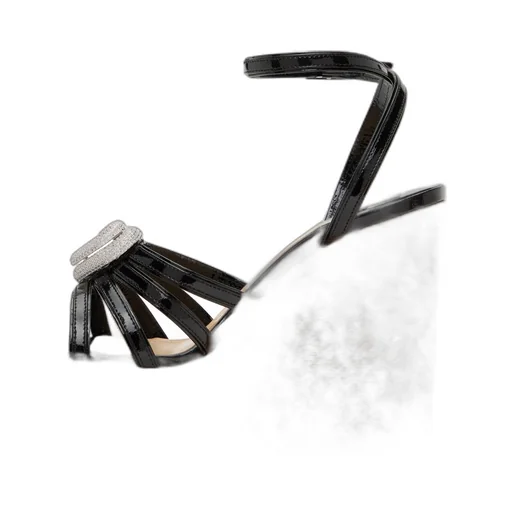 120Mm Double-Embellished Heart Sandals