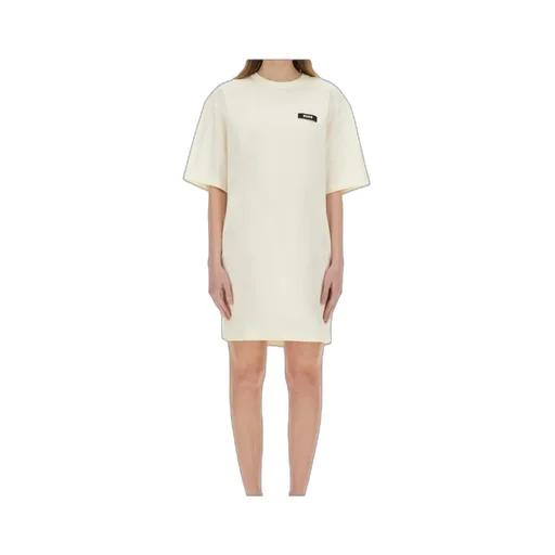 Msgm Logo Patch Drawstring Dress