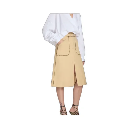Belted A-Line Skirt