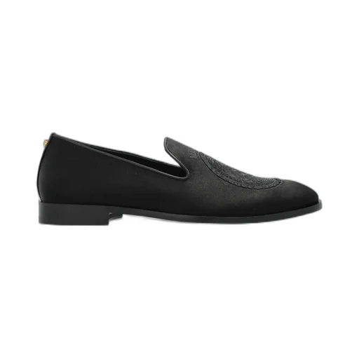 Versace Logo-Embroidered Loafers
