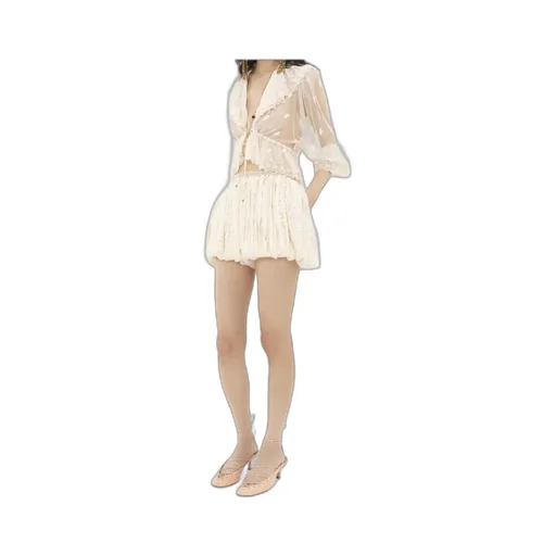Chloé V-Neck Ruffled Top