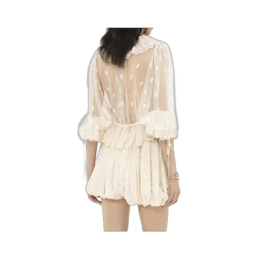 Chloé V-Neck Ruffled Top