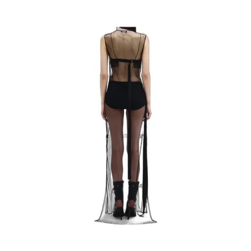 Seda Till The End Semi-Sheer Mesh Maxi Dress