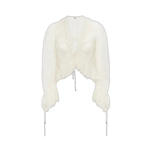 Chloé V-Neck Ruffled Top