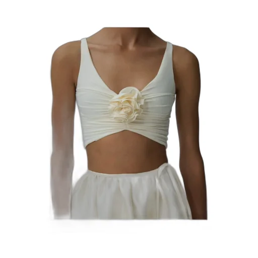 Magda Butrym Ruched Flower Top