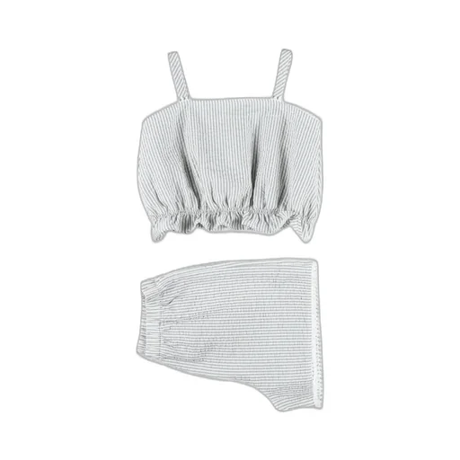 Il Gufo Striped Seersucker Set