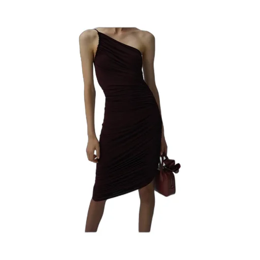 Magda Butrym Asymmetrical Draped Midi Dress