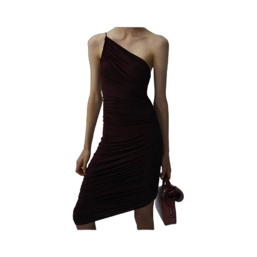 Magda Butrym Asymmetrical Draped Midi Dress
