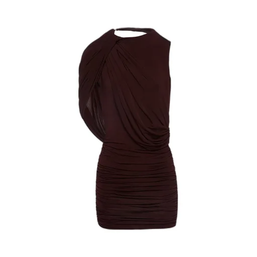 Magda Butrym Asymmetrical Draped Mini Dress