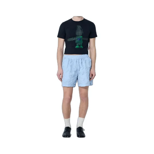 Walter Van Beirendonck Textured Quilted Shorts