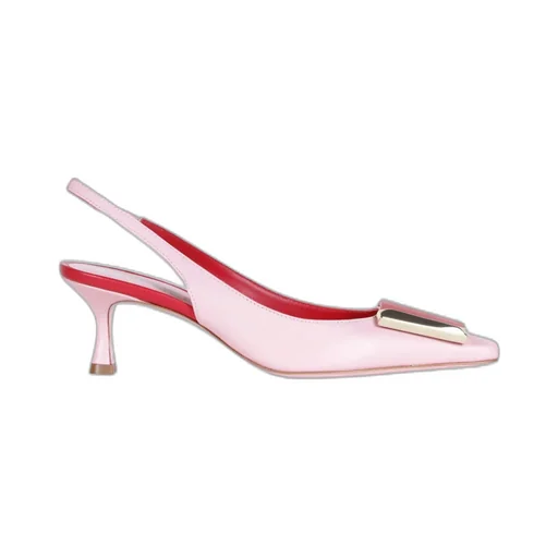 Two-Tone Pink Nappa Leather Slingback