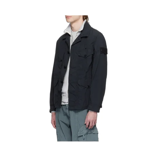 Stone Island Logo Patch Buttoned Jacket