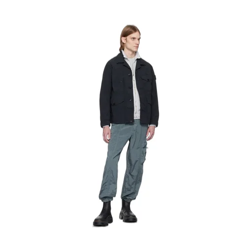 Stone Island Logo Patch Buttoned Jacket