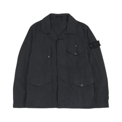 Stone Island Logo Patch Buttoned Jacket