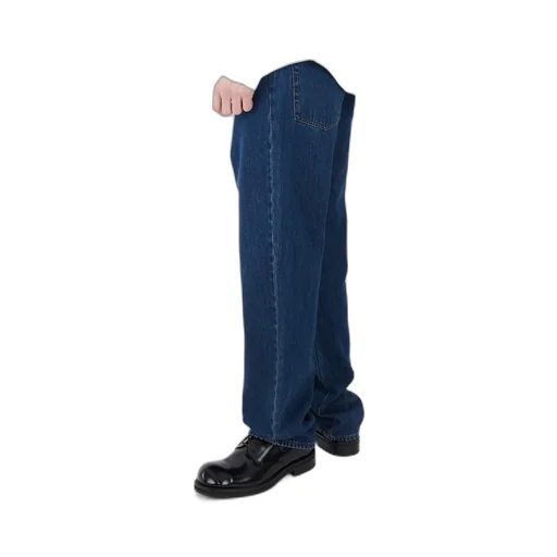 Denim Trousers With Belt Loops