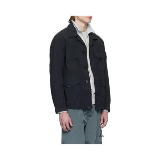 Stone Island Logo Patch Buttoned Jacket