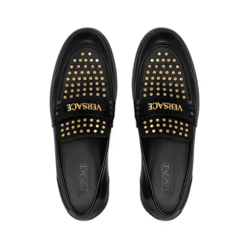 Versace Stud-Embellished Loafers