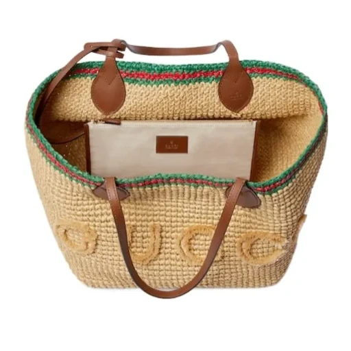 Gucci Logo Woven Detailed Shoulder Bag