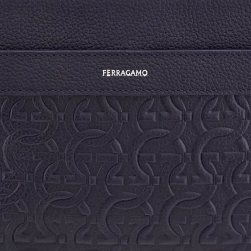 Embossed Gancini Crossbody Bag