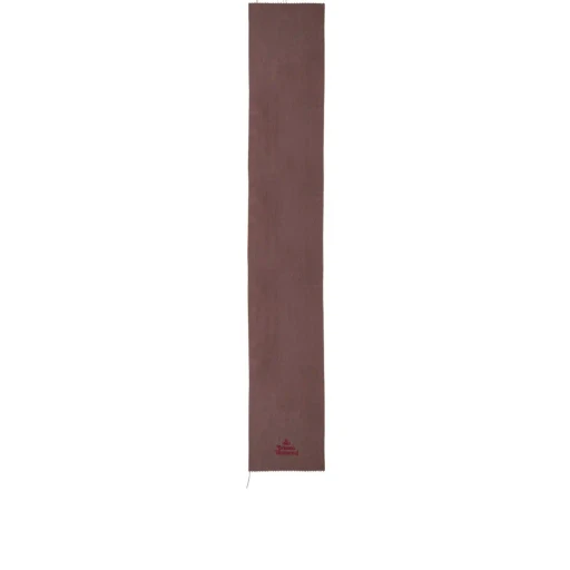 Vivienne Westwood Logo Embroidered Fringed Scarf