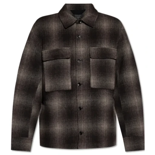 Long-Sleeved Plaid Shirt