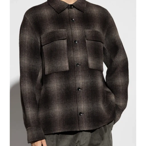 Long-Sleeved Plaid Shirt