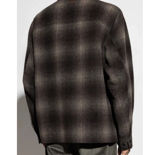 Long-Sleeved Plaid Shirt