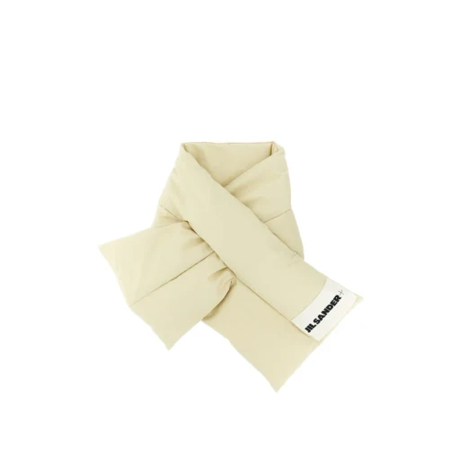 Padded Logo-Patch Scarf