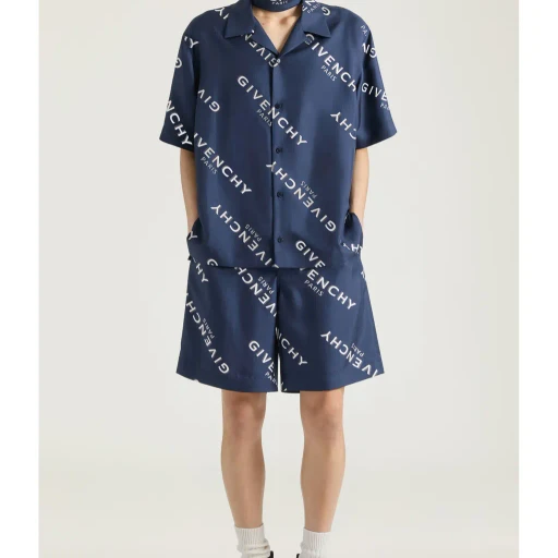 Givenchy Logo Shadow Printed Bermuda Shorts