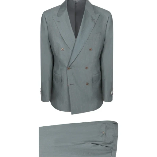 Canali Double-Breasted Peak Lapel Suit