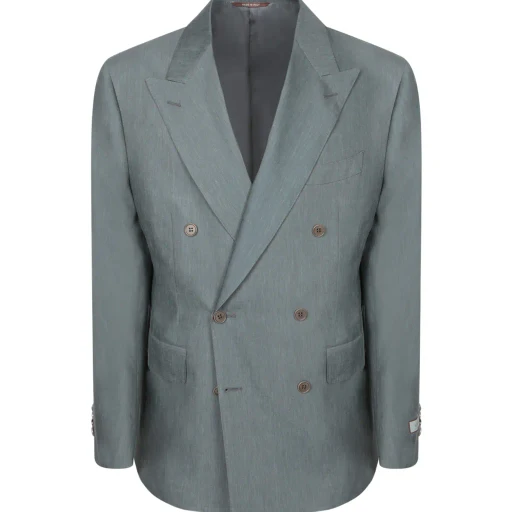 Canali Double-Breasted Peak Lapel Suit