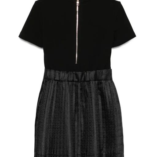 Pleated Logo Dress