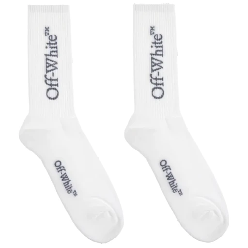 Off-White Logo Intarsia Knit Socks