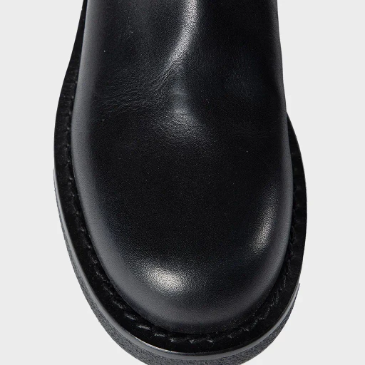 Side-Zip Round-Toe Boots
