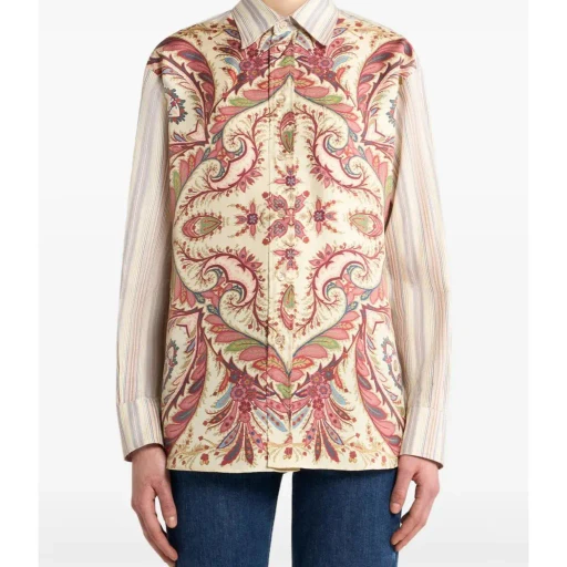 Etro Placed Printed Striped Shirt