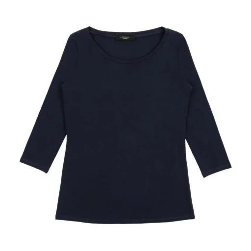 Round Collar And Long-Sleeved T-Shirt